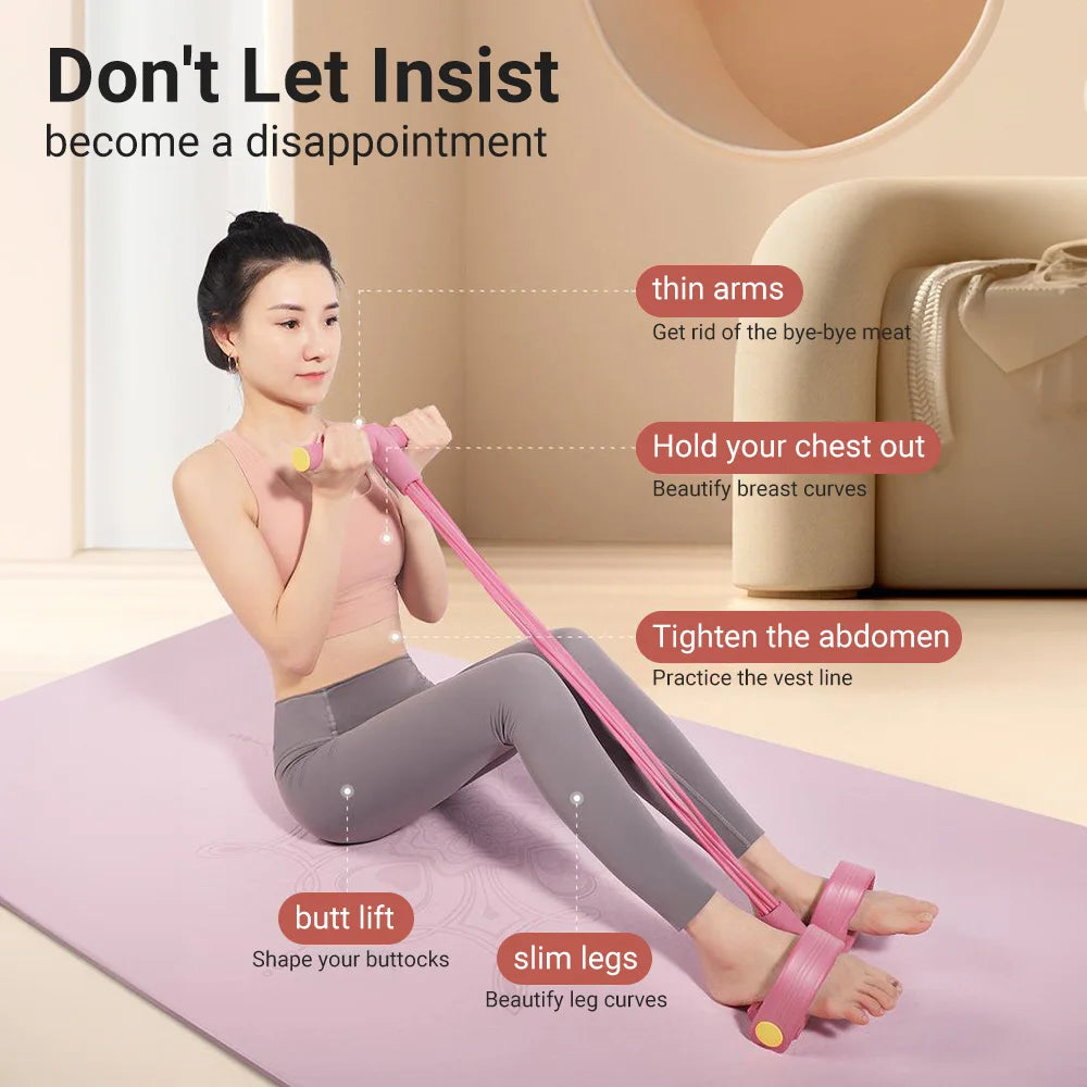 6-Tube Resistance Band Multi Function Tension Rope Fitness Bands