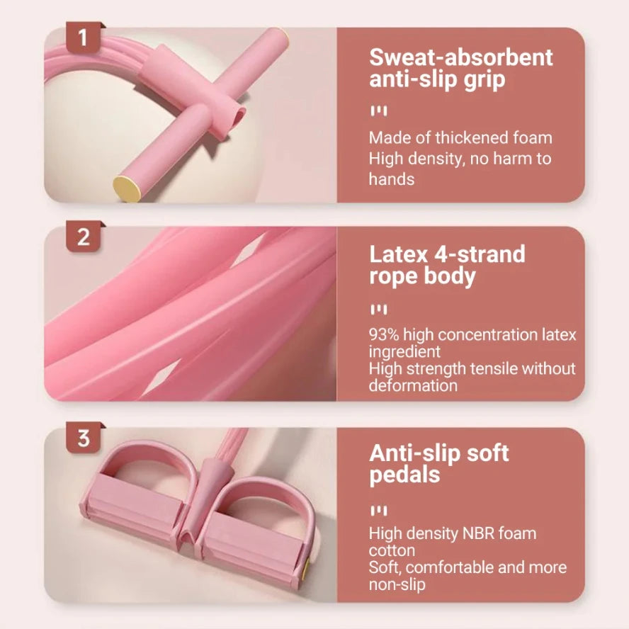 6-Tube Resistance Band Multi Function Tension Rope Fitness Bands